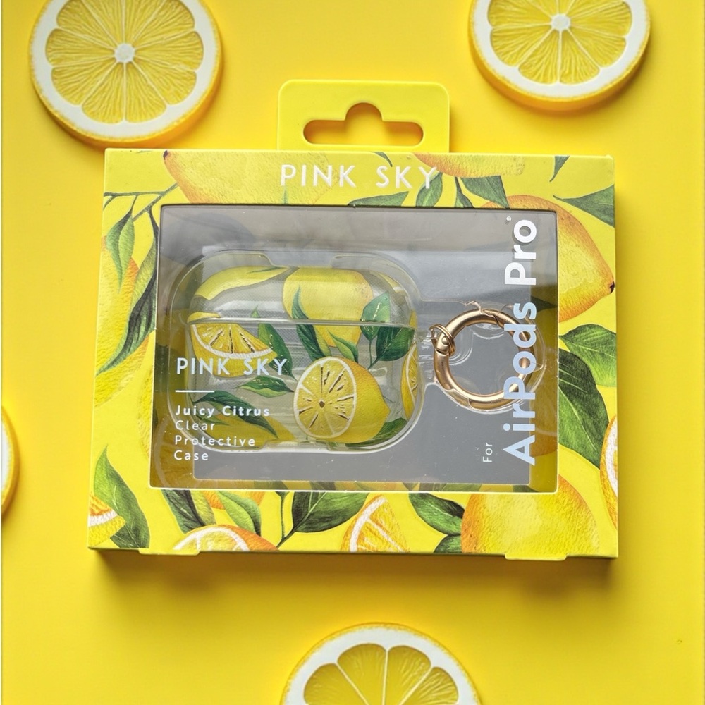 Pink Sky AirPods Pro Case - Lemon Yellow NWT